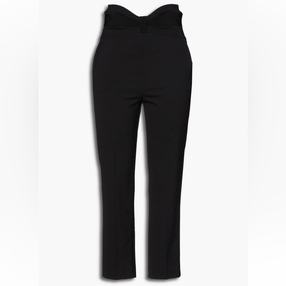 REDVALENTINO | Grosgrain Trimmed Flannel Tapered Pants - Picture 1 of 9